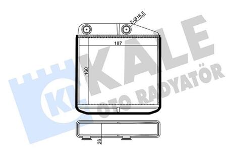 Радіатор обігрівача Fiat Doblo, Punto/Opel Corsa D (06-) Kale oto radyator 346850