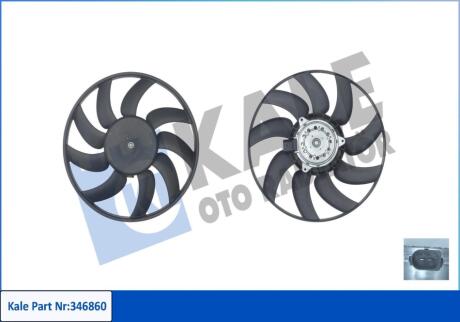 Вентилятор охолодження радіатора з кожухом Audi A4, A5, A6, A7, Q5 - Seat Exeo Fan & Motor Kale oto radyator 346860