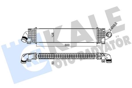 KALE FORD Интеркулер C-Max,Focus II,III,Kuga I,II,Mondeo IV,S-Max 1.6/2.0TDCi 04- Kale oto radyator 346900