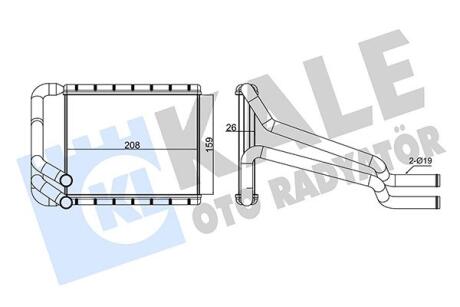 Радиатор отопителя Hyundai Elentra, I30, Kia CeeD, Pro CeeD Heater KALE Kale oto radyator 347350