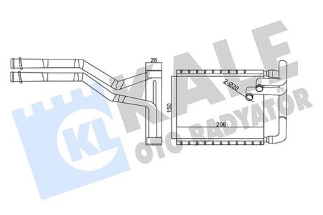 Радиатор отопителя Hyundai I30, Kia Ceed, Pro Ceed Kale oto radyator 347395