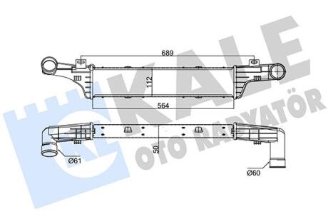 KALE DB Интеркулер W210 2.0/2.9TD Kale oto radyator 347400