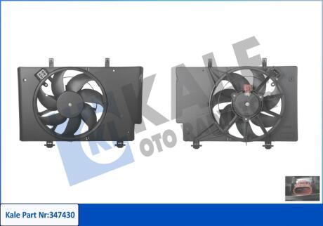 Вентилятор охлаждения радиатора с кожухом Ford B-Max, Ecosport, Fiesta IV Kale oto radyator 347430 (фото 1)