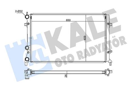 Радиатор охлаждения Volkswagen Beetle, Jetta Iv Radiator KALE OTO RADYA Kale oto radyator 347520