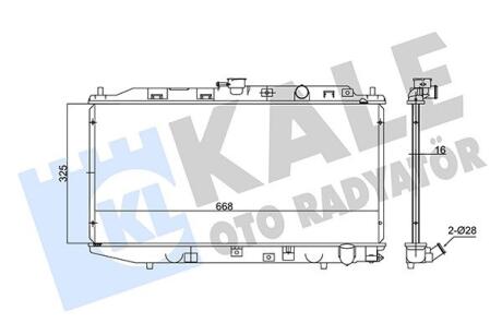KALE HONDA Радиатор охлаждения Civic II,IV 1.5/1.6 Kale oto radyator 347540