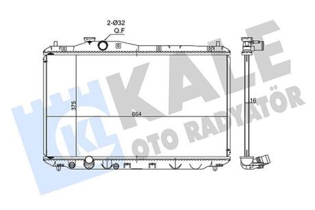 KALE HONDA Радиатор охлаждения Civic IX 1.6/1.8 12- Kale oto radyator 347560