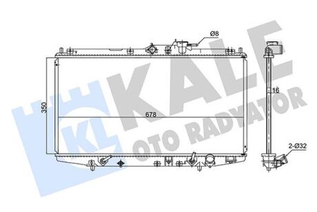 KALE HONDA Радиатор охлаждения Accord VI 1.6/2.3 98- Kale oto radyator 347585