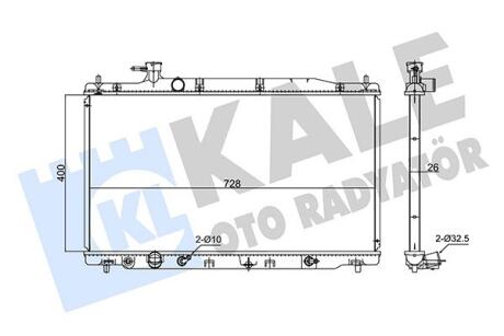 Радиатор охлаждения Honda Cr-V III Kale oto radyator 347725