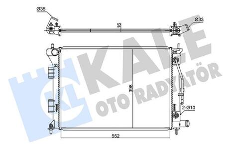 Радиатор охлаждения Hyundai Elentra, I30 - Kia Cerato, Cerato Koup, Soul Radiato Kale oto radyator 347790