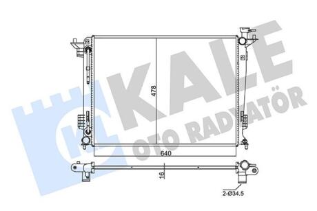 Радиатор охлаждения Hyundai Ix35 - Kia Sportage Radiator KALE OTO RADYA Kale oto radyator 347805