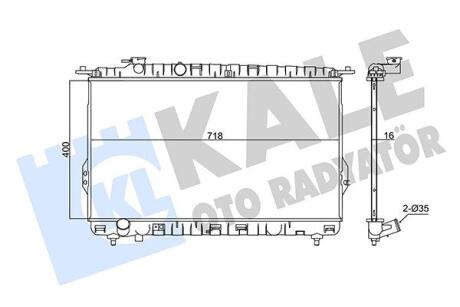 KALE HYUNDAI Радиатор охлаждения Sonata IV,Grandeur,Kia Magentis 2.0/3.5 98- Kale oto radyator 347810
