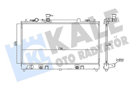 Радиатор охлаждения Mazda 6 Kale oto radyator 347880