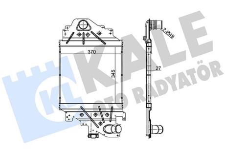 KALE RENAULT Интеркулер Clio II,Symbol 1.5/1.9dCi 00- Kale oto radyator 348100