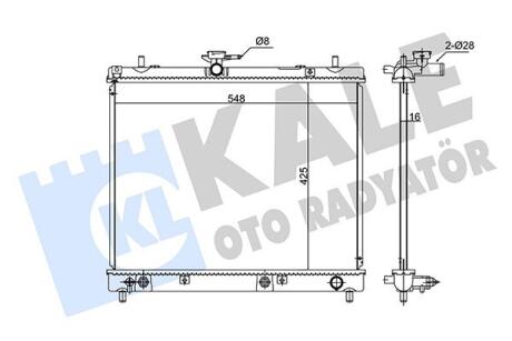 KALE DAIHATSU Радиатор охлаждения Terios 1.5 05- Kale oto radyator 348195