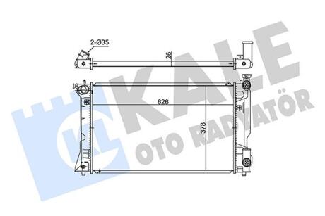 KALE TOYOTA Радиатор охлаждения Avensis 2.0 03- Kale oto radyator 348650