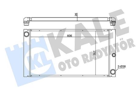 KALE BMW Радиатор охлаждения 5 E60,7 E65/66 520d/745d Kale oto radyator 348885