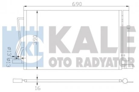 KALE FORD Радіатор охлаждения Fiesta V,Fusion,Mazda 2 1.25/1.6 01- Kale oto radyator 349600 (фото 1)