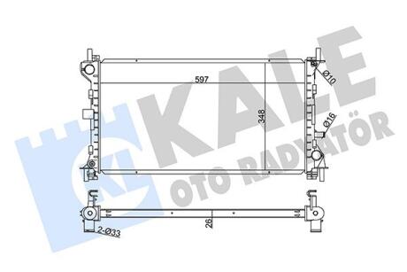 KALE FORD Радиатор охлаждения Focus 1.8DI/TDCi 99- Kale oto radyator 349700