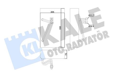 KALE OPEL Испаритель Vectra B 95- Kale oto radyator 350030