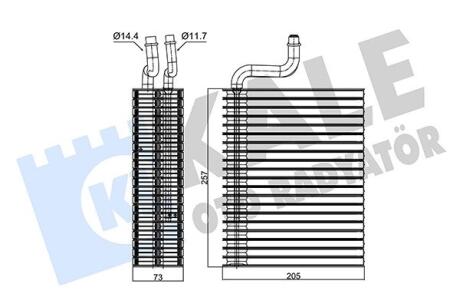KALE OPEL Испаритель Corsa B,Combo Kale oto radyator 350045