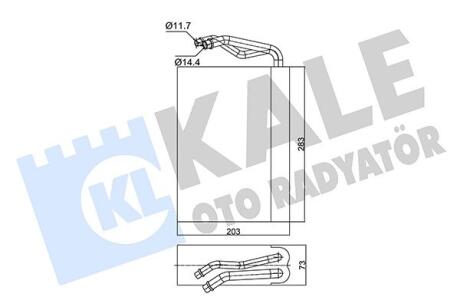 KALE OPEL Испаритель Astra F,Calibra A,Vectra A Kale oto radyator 350125