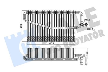 KALE DB Испаритель W203,W463 02- Kale oto radyator 350130