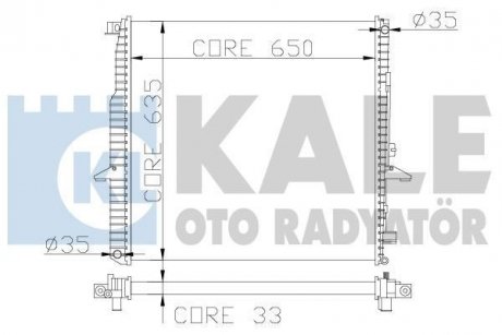 KALE LANDROVER Радіатор охлаждения Discovery III,Range Rover Sport 4.0/4.4 04- Kale oto radyator 350200