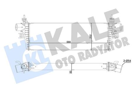 KALE TOYOTA Интеркулер Fortuner,Hilux VIII 2.4/2.8d 15- Kale oto radyator 350415