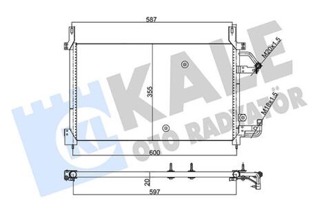 KALE DAEWOO Радиатор кондиционера Nexia,Espero 95- Kale oto radyator 350555