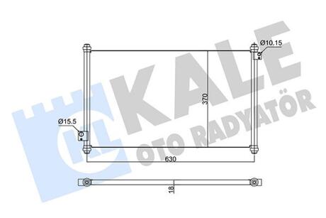 KALE HONDA Радиатор кондиционера Accord VI 98- Kale oto radyator 350595