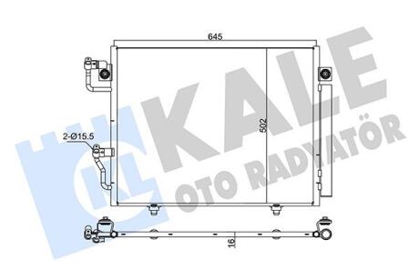 Радиатор кондиционера Mitsubishi Pajero III Kale oto radyator 350630
