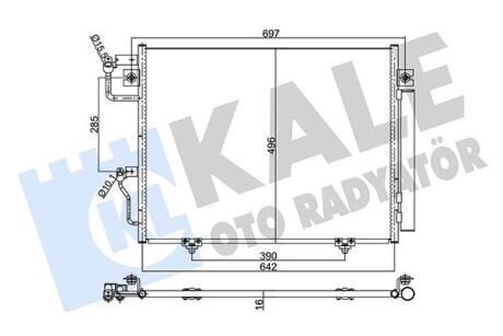 KALE MITSUBISHI Радиатор кондиционера Pajero IV 06- Kale oto radyator 350635