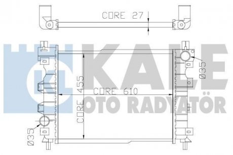 KALE LANDROVER Радіатор охлаждения Freelander 1.8/2.5 98- Kale oto radyator 350800
