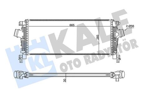 KALE OPEL Интеркулер Insignia,Zafira,Chevrolet Cruze 1.4 Kale oto radyator 350925