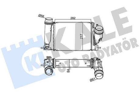 Інтеркулер Renault Kadjar (15-), Megane IV (16-)/Nissan Qashqai (14-), X-Trail (14-) 1.6 dCi Kale oto radyator 350985