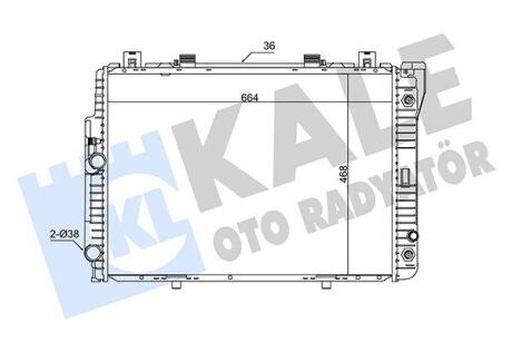 KALE DB Радиатор охлаждения S-Class W140 3.2 91- Kale oto radyator 351500