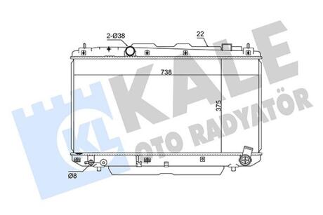 KALE TOYOTA Радиатор охлаждения Rav 4 II 2.0D 01- Kale oto radyator 351825