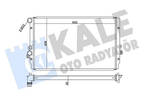 KALE VW Радиатор охлаждения Bora,Golf IV 1.9TDI 00- Kale oto radyator 351905