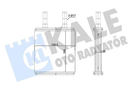Радиатор отопителя Hyundai Getz Kale oto radyator 352110