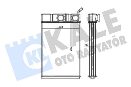 KALE CHEVROLET Радиатор отопления Ampera,Insignia,Meriva,Chevrolet Cruze,Malibu,Orlando Kale oto radyator 352130