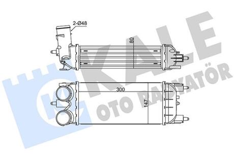 KALE CITROEN Интеркулер C5 III,Peugeot 508 1.6HDI 10- Kale oto radyator 352290