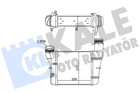 KALE VW Интеркулер Audi A4/6 1.9/2.0TDI Kale oto radyator 352375