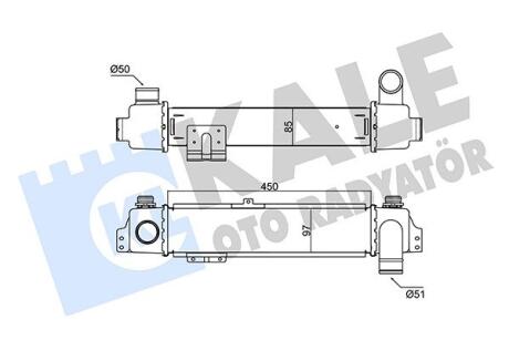 KALE KIA Інтеркулер Sorento I 2.5CRDi 02- Kale oto radyator 352475