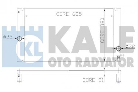 KALE VOLVO Радіатор охлаждения C30/70 II,S40 II,V50 2.0/2.5 04- Kale oto radyator 352800 (фото 1)
