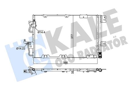 KALE OPEL Радиатор кондиционера Astra H,Zafira B Kale oto radyator 353065