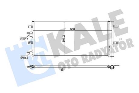 Радиатор кондиционера Ford Galaxy, Mondeo V, S-Max Kale oto radyator 353160