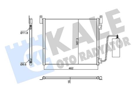 KALE OPEL Радиатор кондиционера Signum,Vectra C 2.8/3.0CDTi/3.2 V6 03- Kale oto radyator 353205