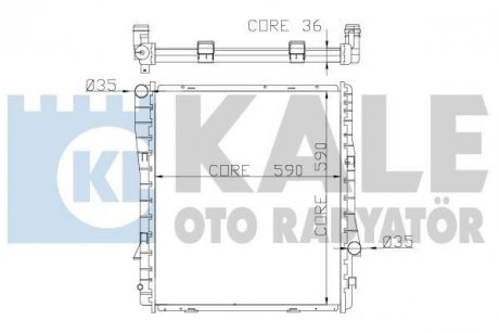 KALE BMW Радіатор охлаждения X5 E53 3.0d/4.4/4.8 Kale oto radyator 354200