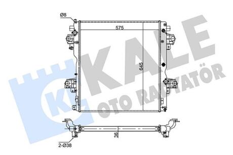 KALE TOYOTA Радиатор охлаждения Land Cruiser Prado 3.0 D-4D 09- Kale oto radyator 354290