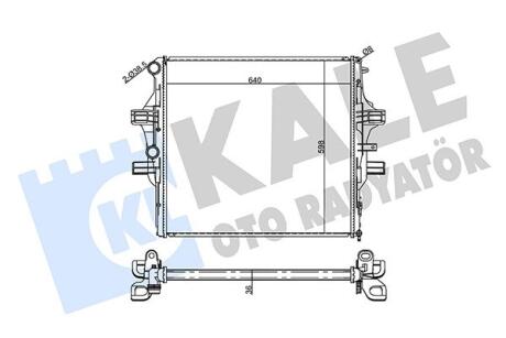 KALE FIAT Радиатор охлаждения Iveco Daily V,VI 3.0d 11- Kale oto radyator 354995
